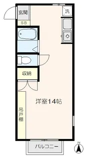 アーバンフラット【2階】の間取り