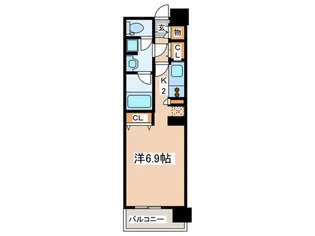 グラディート町田【6階】の間取り