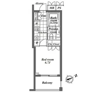 オーパスレジデンス恵比寿【2階】の間取り