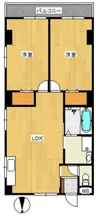 城山奥津マンション【4階】の間取り