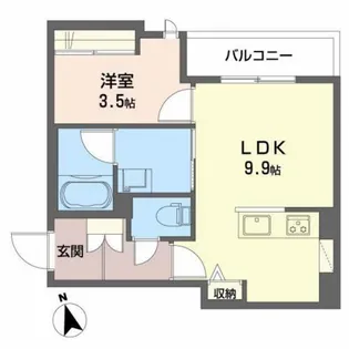 元町エスティー【2階】の間取り
