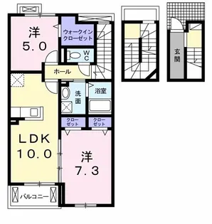 キャンファーウッド【3階】の間取り