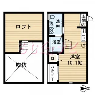 ドリームウッズ大橋【1階】の間取り