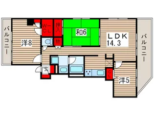 リーベスト西千葉【2階】の間取り