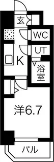 スプランディッド難波元町DUE【12階】の間取り