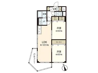 五輪団地H2【8階】の間取り