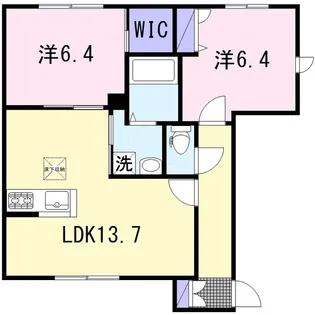 パルテールA【1階】の間取り