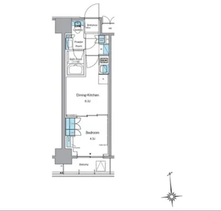 ルフォンプログレ上野稲荷町【3階】の間取り
