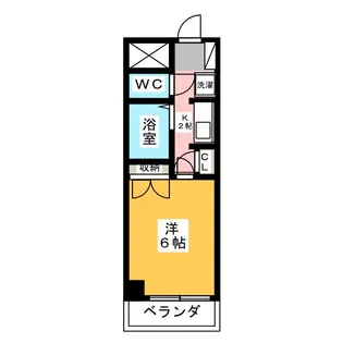ヴィアルCity市ヶ谷【4階】の間取り