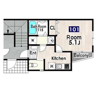 クレストパレス青井【1階】の間取り