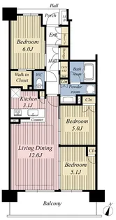 シティテラス草加松原シーズンズ【10階】の間取り