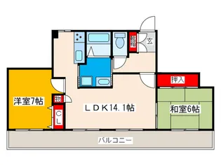 ライフコ-ト清水谷【8階】の間取り