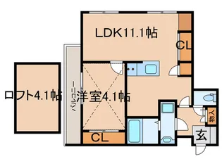Mica Eleno Kurakuen【2階】の間取り
