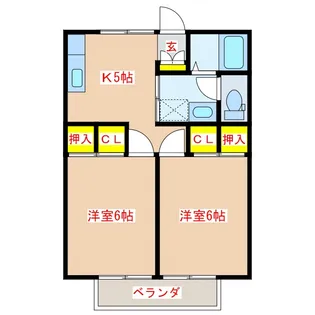 菱刈ハイツ A棟【1階】の間取り