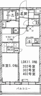 Coziest Bear(コジェストベアー)つきみ野【2階】の間取り