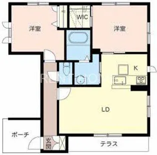 シャーメゾン東本町【1階】の間取り