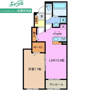 カーサプレッソ【1階】の間取り