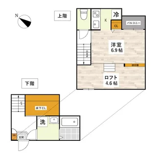 ADC菊池市役所通ベルヴィルI【2階】の間取り