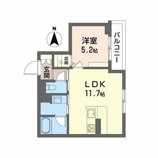 ユーグレイス東島田【4階】の間取り