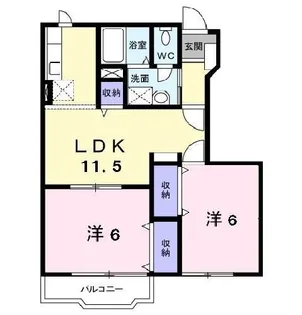 ア・ラ・モード・アラII【1階】の間取り