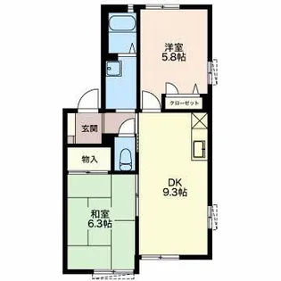 サンライズ D【1階】の間取り