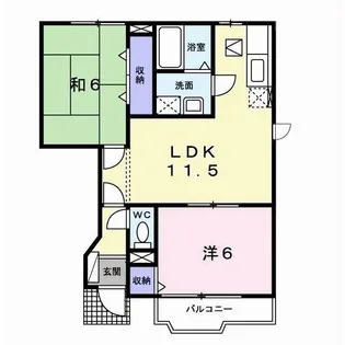 グランビアB【2階】の間取り