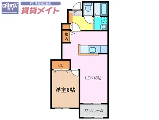 シェルブール B【1階】の間取り