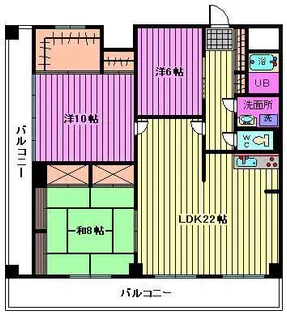 ラ・アミスタ武蔵浦和【5階】の間取り
