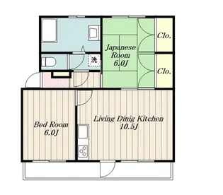 下麻生住宅1号棟【4階】の間取り