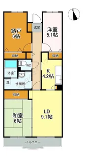 ヴェルドミール壱番館【4階】の間取り