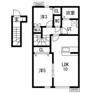 grand parace(グランドパレス)奥州I【2階】の間取り