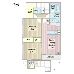 BLESS葛飾立石B棟【2階】の間取り