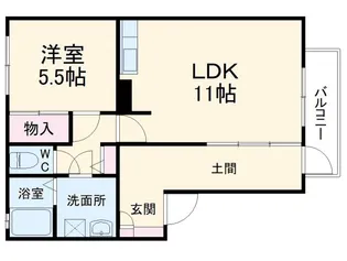 アリヴィオ・清涼A棟【1階】の間取り