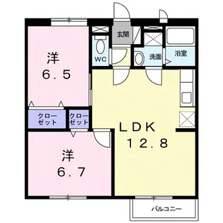 エフバージェ【1階】の間取り