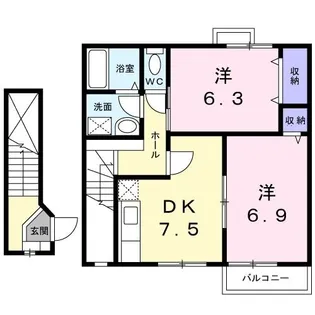 コータ・コートII【2階】の間取り