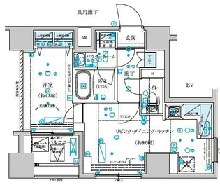 メインステージ横濱真金町【6階】の間取り