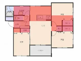 サザンスクエアII【2階】の間取り