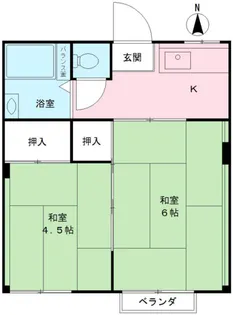 コスモハイツ和光【2階】の間取り