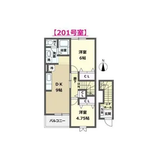 ヴィラプランタンII【2階】の間取り