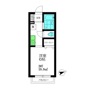 ロジエ大森【2階】の間取り