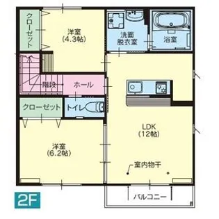 ミハラデュオL・M【2階】の間取り