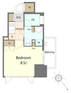 パークレジデンシャル博多【9階】の間取り