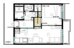 パレスファミール1【2階】の間取り