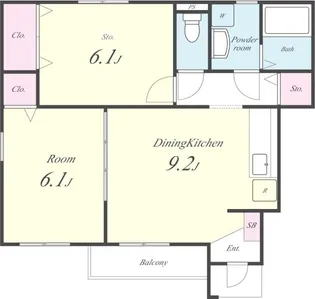 シェソワ ポプリ【1階】の間取り