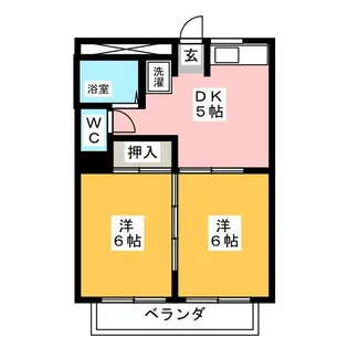 サンライズマンション【2階】の間取り