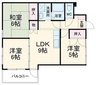 鴨宮ガーデンヒルズ【3階】の間取り