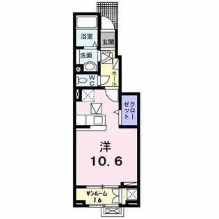 ルーエ西本成寺III【1階】の間取り