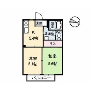 ゲット バーディー【1階】の間取り