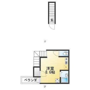 IKフラット3【2階】の間取り