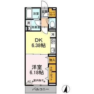 ロード花みずき【3階】の間取り
